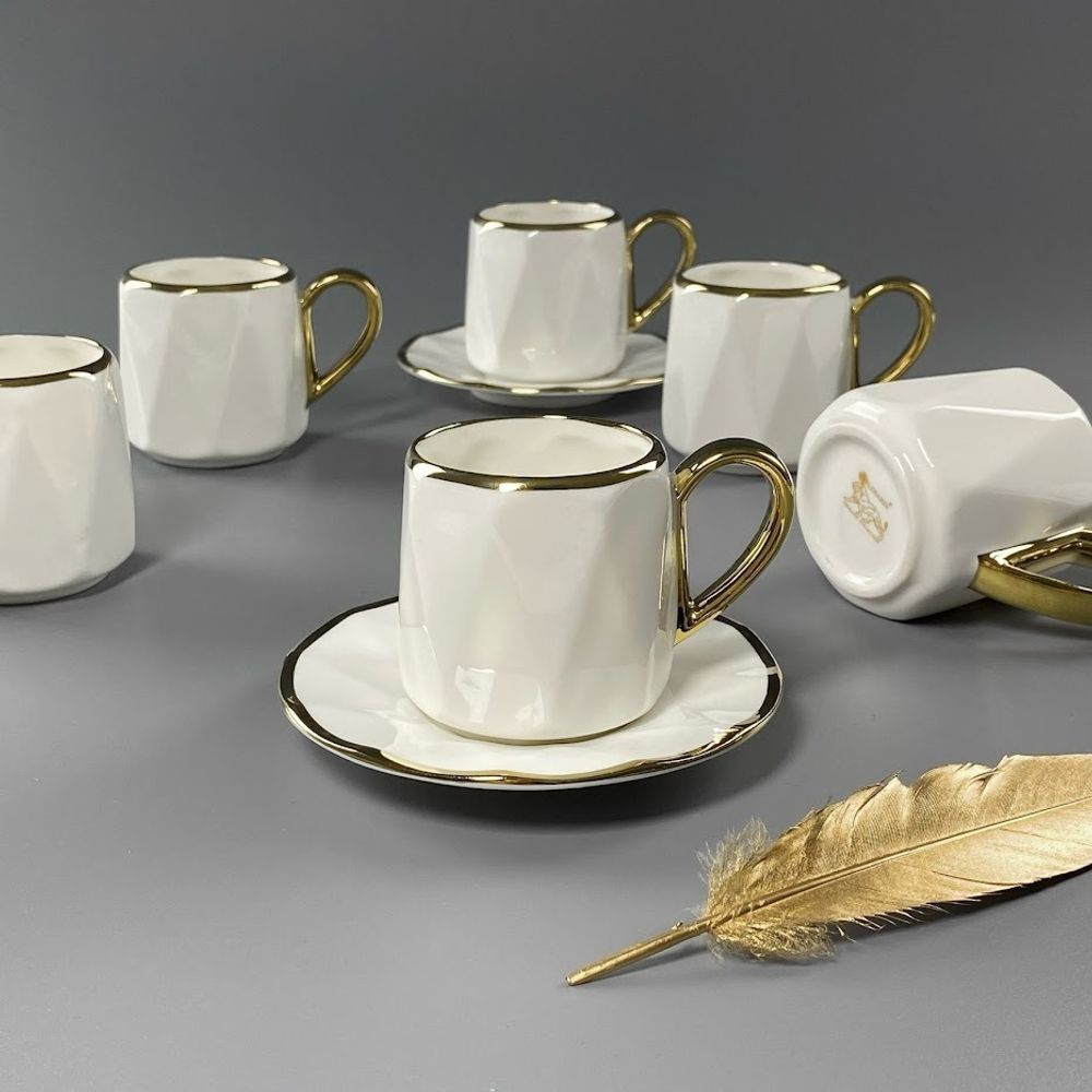 Lenardi 122-104 Кофейный набор 12пр. 130мл в под.уп.(х12)Фарфор