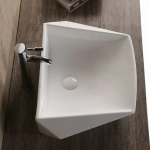 Раковина CR7065 накладная, белая, асимметричная 600х410х155 Ceruttispa