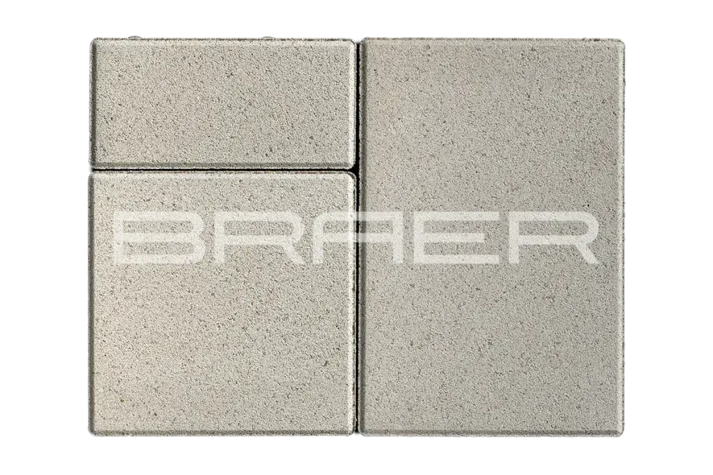 Тротуарная плитка Braer Старый город Ландхаус, Белый, 60 мм