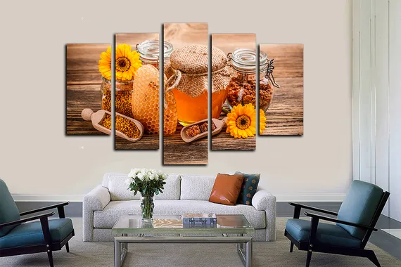 Модульная картина " Домашний мед "