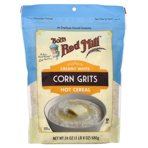 Bob's Red Mill, кремовая белая кукурузная крупа, горячая каша, 680 г (24 унции)