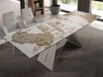Раздвижной обеденный стол 1114/MC2207DT из мраморной керамики