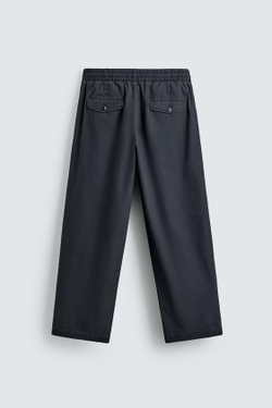 ZARA БРЮКИ RELAXED FIT С ЭФФЕКТОМ ПОТЕРТОСТИ, СЕРЫЙ/СИНИЙ