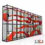 Плоский детский лабиринт «Оранжевая волна», 16×1,2×5 м