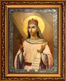 Параскева Пятница Святая мученица. Икона под старину на холсте.