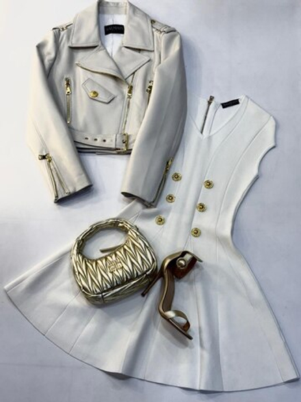 Кожаная куртка Balmain