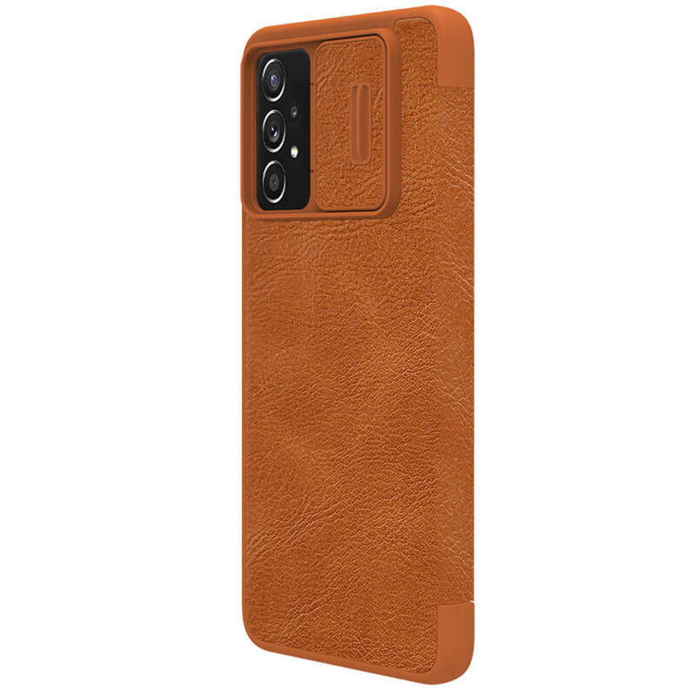 Кожаный чехол-книжка Nillkin Leather Qin Pro c защитой камеры для Samsung Galaxy A73