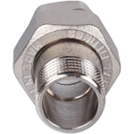 Соединение быстроразъемое (американка) STOUT - 1/2" (ВР/НР, латунь никелированая, плоск.уплотнение)