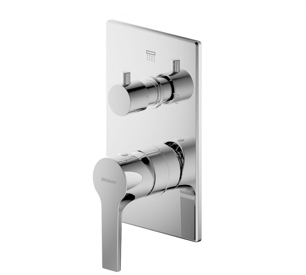 Смеситель встраиваемый в стену Bravat Prolate (2-функц)