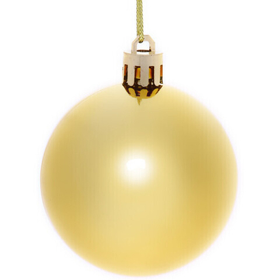 Новогодние шары 6 см (набор 24 шт) «Глянец», золото