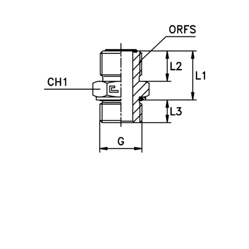 Штуцер FH D06 ORFS 9/16 BSP 1/4