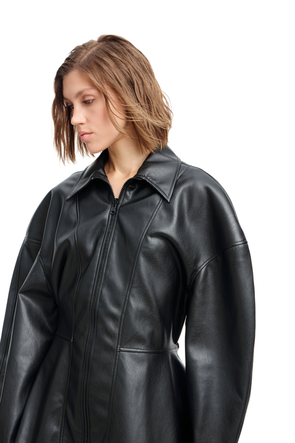 Куртка-жакет двусторонняя экокожа FEMINISM