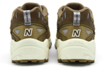 Aape x New Balance NB 703 pigskin synthetic leather fabric retro shock absorption, non-slip, wear-resistant, breathable, wrapping support, low-top running shoes, men's earthy olive color