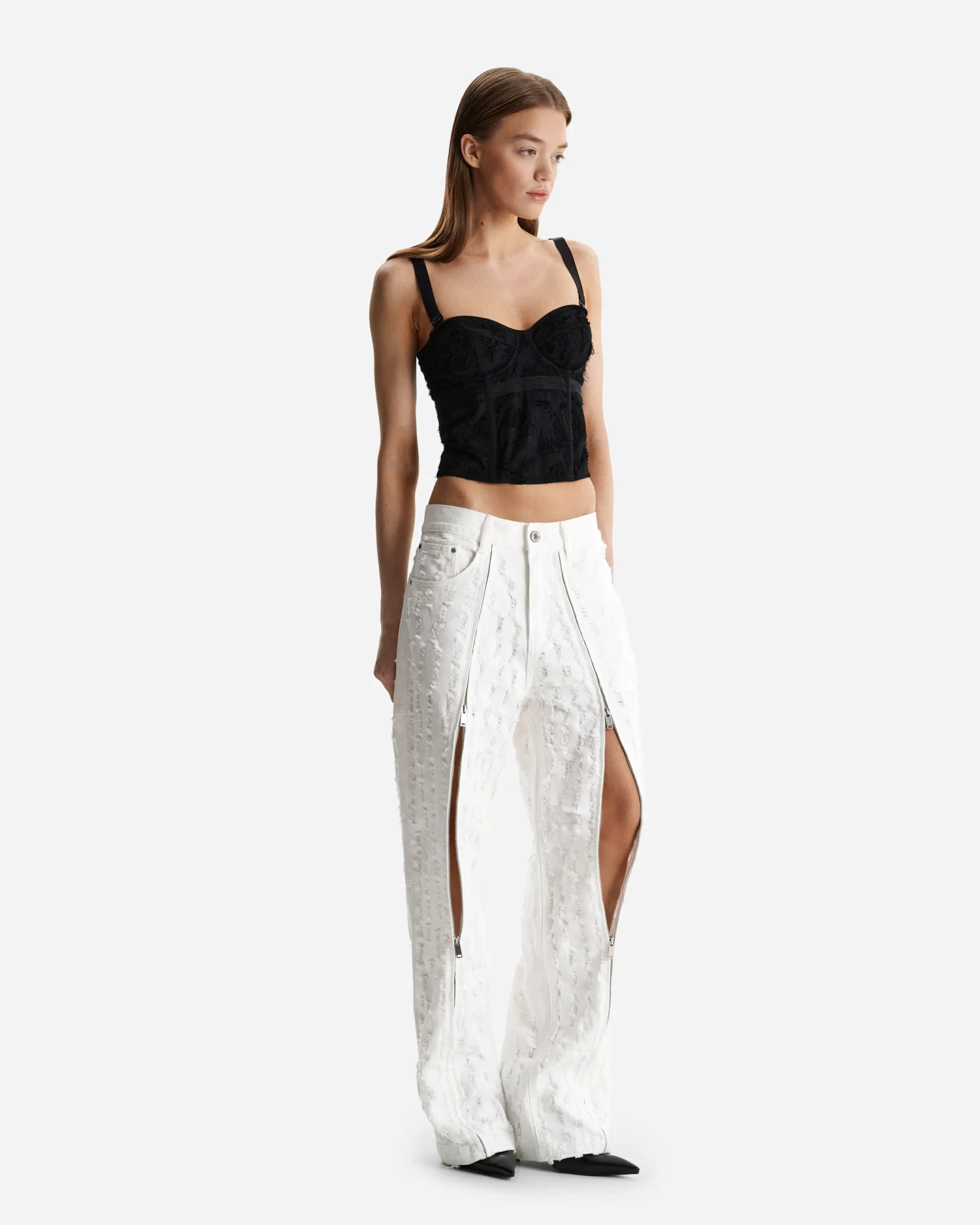 Топ-корсет с кружевом