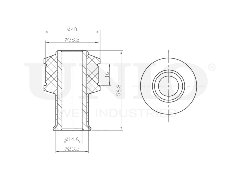 Сайлентблок заднего амортизатора UNIO RMP-20258