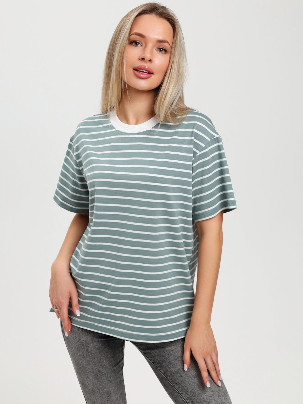 Футболка Брина-2 Виотекс СЕРО-ЗЕЛЁНЫЙ