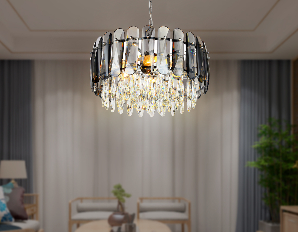 TR5069/6 CH/SM/CL хром/дымчатый/прозрачный E14/6 max 40W D500*950