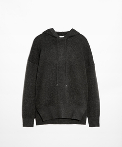 Oysho Трикотажная толстовка с капюшоном, антрацитовый