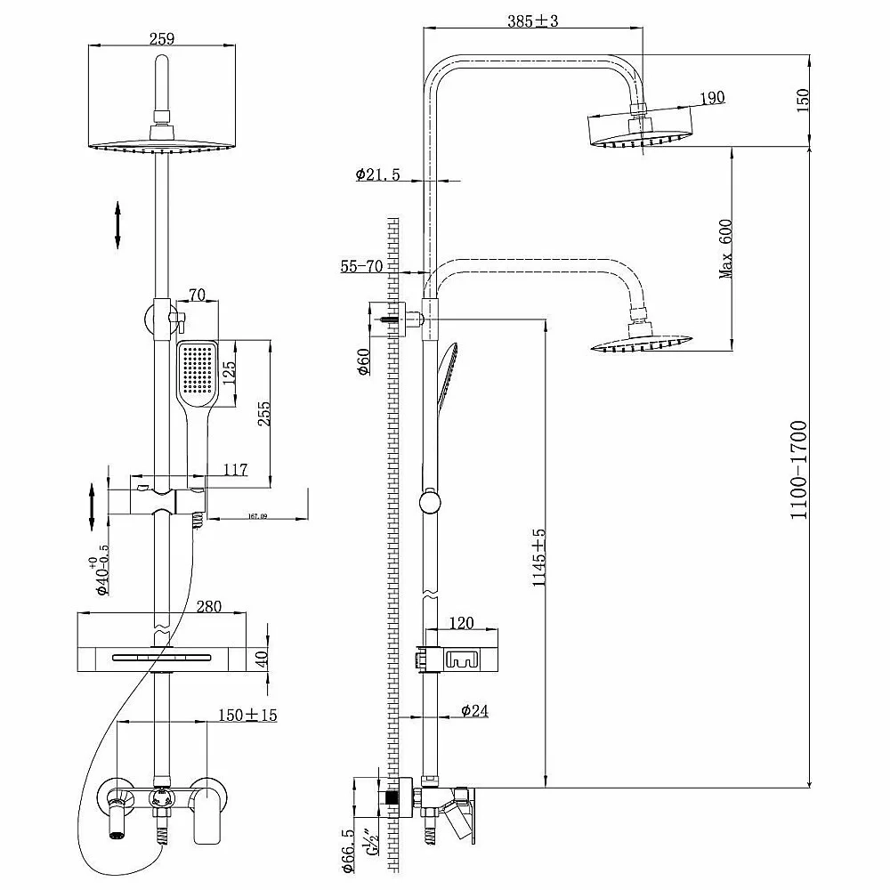 Душевая система Lemark Tropic LM7002C