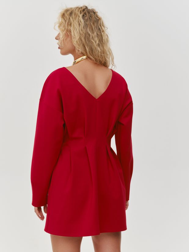 Платье мини Адель,  красное