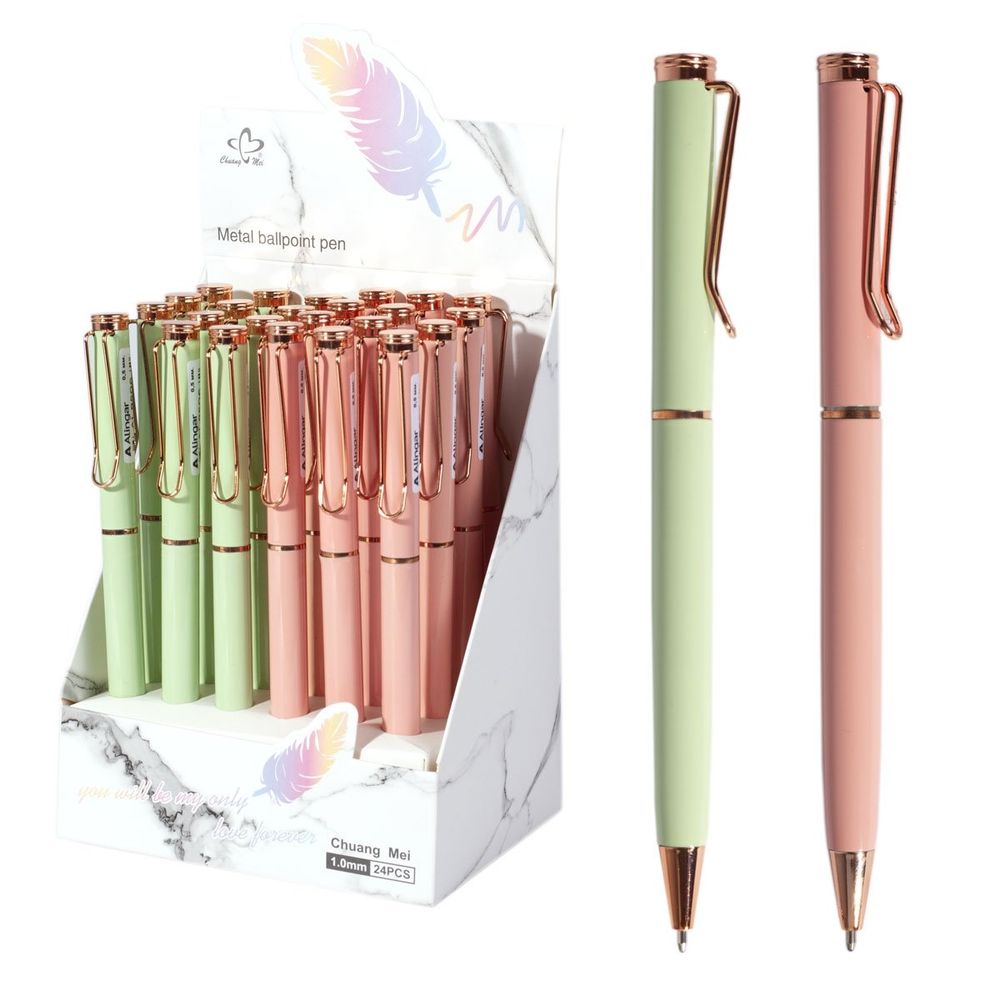 Ручка подарочная шариковая Alingar, 1.0 мм, синяя, поворотный металлический корпус, цвет ассорти, карт. уп.