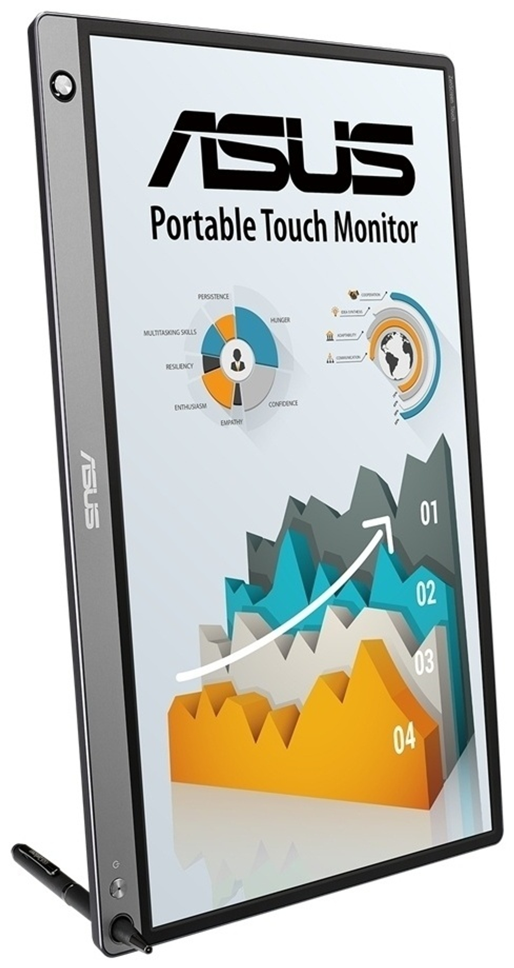 Монитор ASUS ZenScreen Touch MB16AMT серебристый