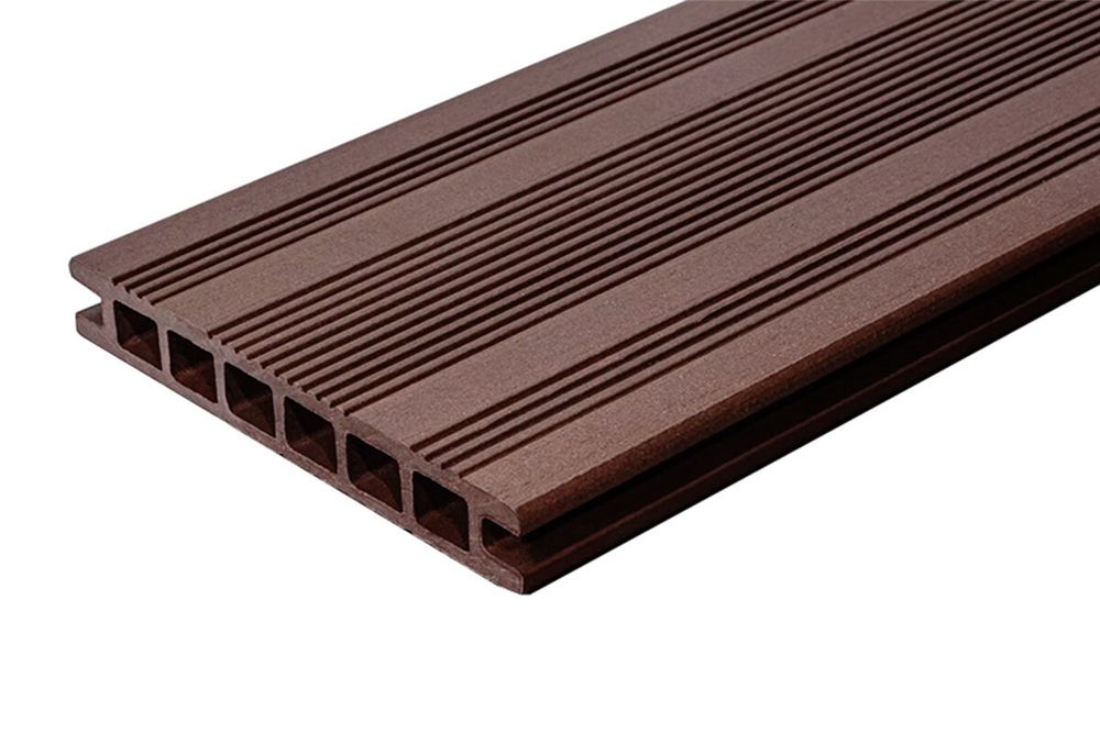 Доска террасная древесно-полимерная композитная Ecodeck (Экодек), 165x23,5, длина 600 см, Коричневый