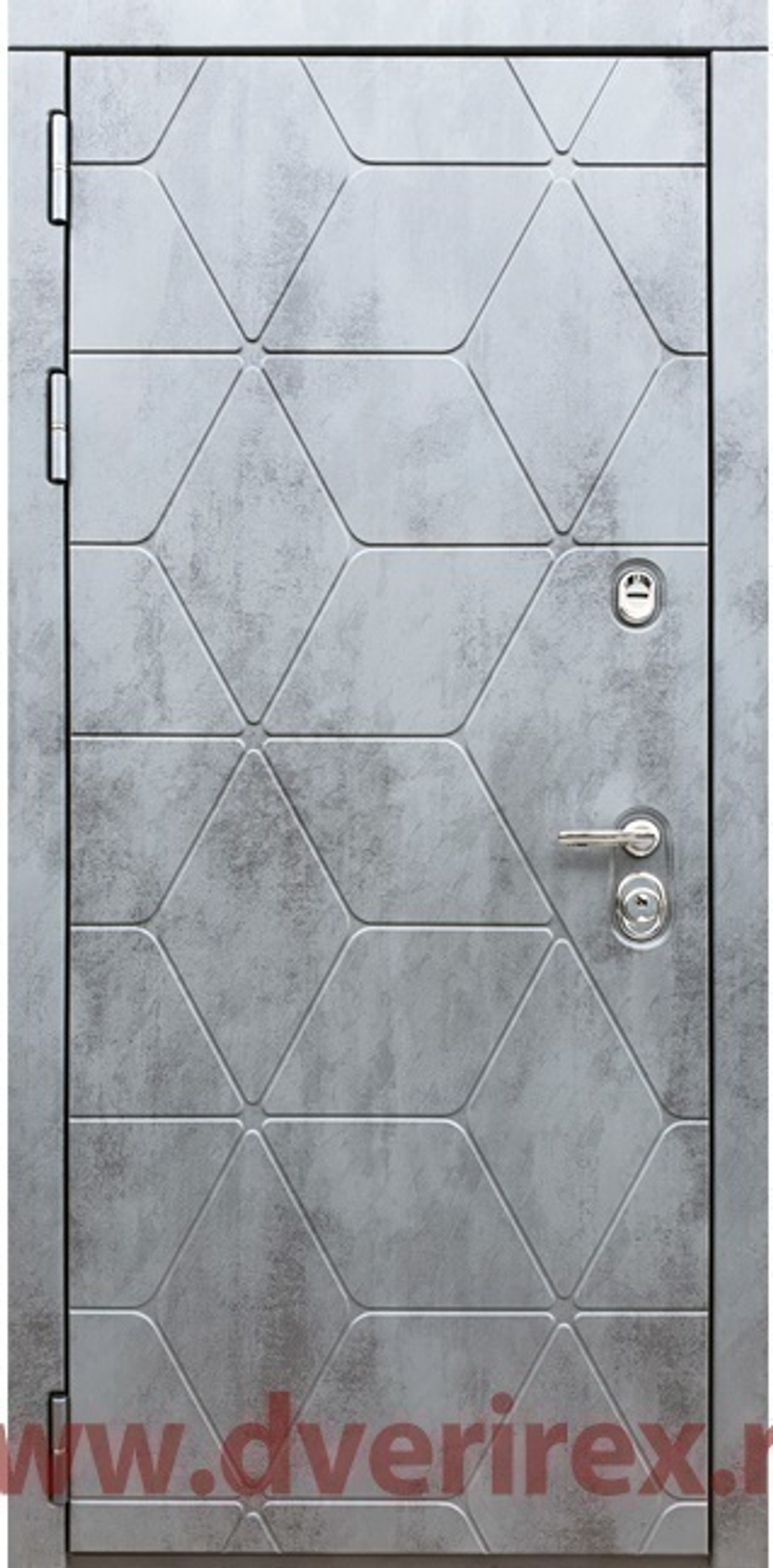 Входная металлическая дверь Рекс 28 Бетон темный / ФЛ-117 Силк титан 16мм