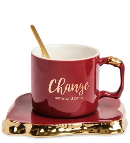 MUG-398/1 Чайная пара «Перемены к лучшему»
