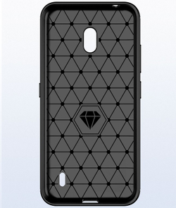 Чехол на Nokia 2.2 цвет Black (черный), серия Carbon от Caseport