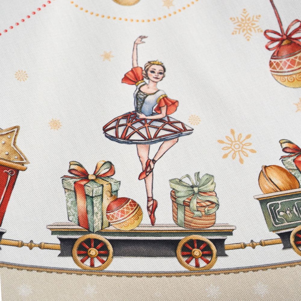 СКАТЕРТЬ КРУГЛАЯ "ЩЕЛКУНЧИК" ,150СМ , БЕЖЕВЫЙ ,100% ХЛОПОК , ТВИЛ