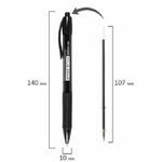 Ручка шариковая автоматическая Brauberg Office style, черная, 0.7мм, грип