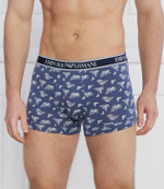 Трусики-боксеры 3шт. Emporio Armani - темно-синий(111357 3F717)