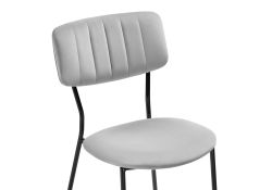 Стул на металлокаркасе Фиер серый / черный глянец