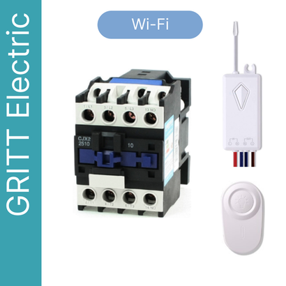 Умный контактор GRITT Electric  25А 220AC c дистанционным управлением 433 + WiFi, A2101WF