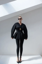 62BS25_BF\M Лосины со штрипками из бифлекса через палец matte