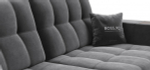 Диван BOSS.XO MAX велюр Monolit серый / WOOD Rock