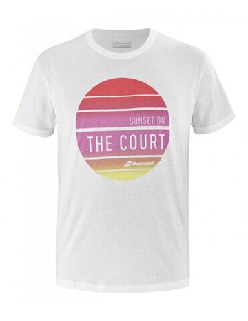 Мужская теннисная футболка Babolat Exercise Message Tee Men - белый