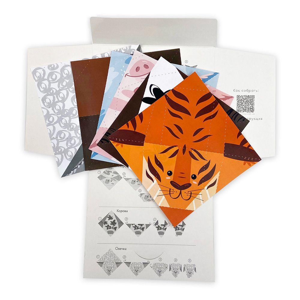 Оригами-корова из бумаги