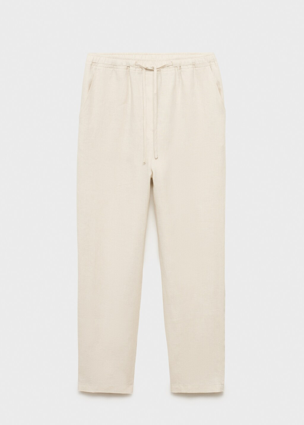 Брюки изо льна со шнурком