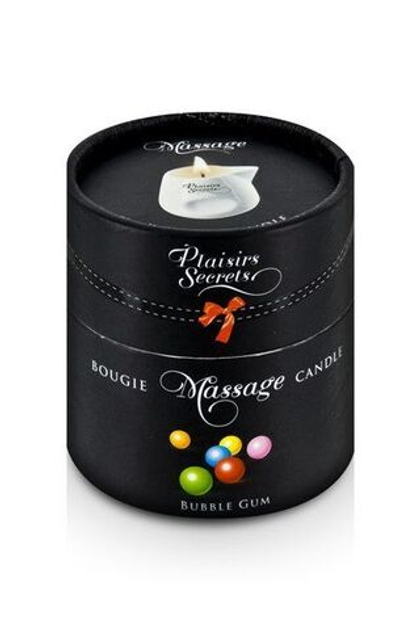 Массажная свеча с ароматом бубль-гума Bougie de Massage Gourmande Bubble Gum - 80 мл.