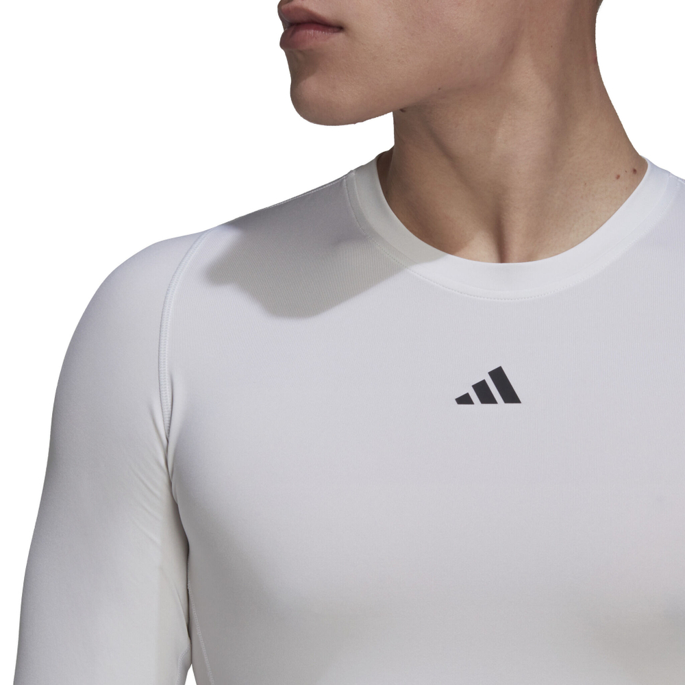 Мужское теннисное поло adidas Tech-Fit Long Sleeve Men - White