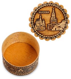 BST-115/ 2 Шкатулка «Москва» мал. (береста)