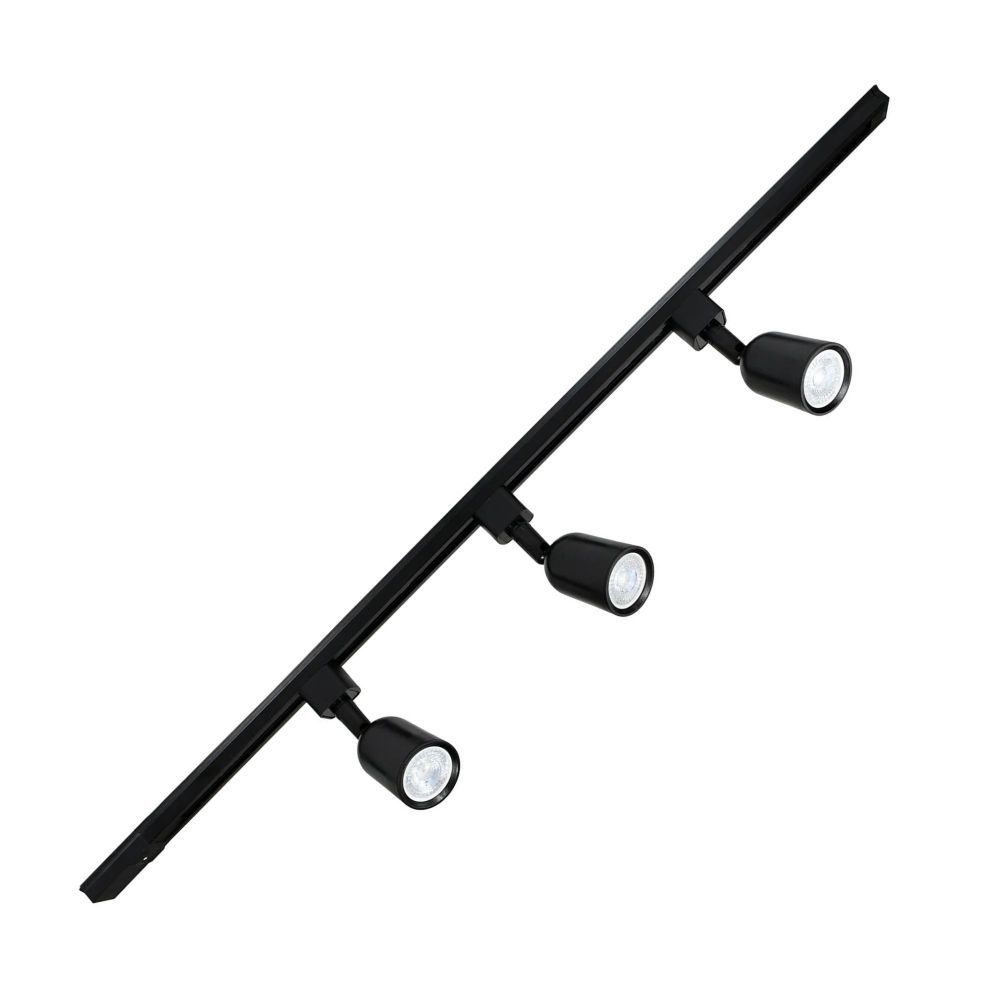 ULB-Q292 8W-4200К-K BLACK SET31 Светильник-прожектор светодиодный трековый. в составе набора из 3 штук на шинопроводе 1 м с коннектором. 1800 Лм. Белый свет 4200К. Корпус черный. ТМ Volpe.