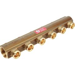 Коллектор Giacomini с отсечными клапанами 1 x 18 /6, R553SY006