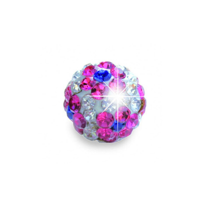 Серьги для ушей BIOJOUX BJT6164 White Crystal/Rose Flower Ball 6mm Италия