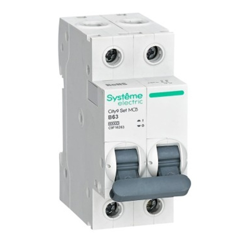 Автоматический выключатель City9 Set 63А В 2П 6кА Systeme Electric (автомат электрический) C9F16263