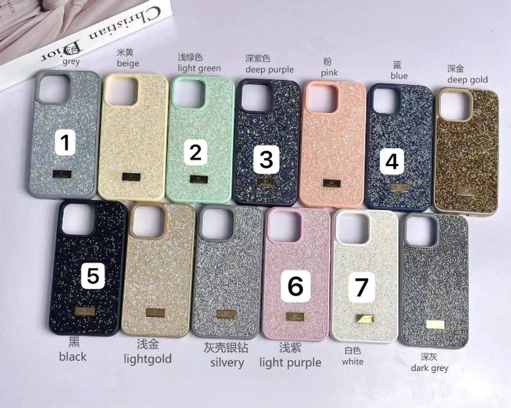 Чехол со стразами Swarovski для iPhone 16 Pro Max