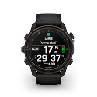 Смарт часы Garmin Descent MK3i - 51 мм титан Carbon Grey DLC с черным силиконовым ремешком