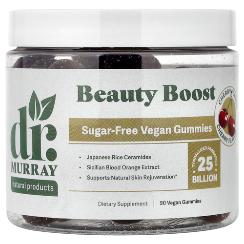 Dr. Murray's, Beauty Boost, жевательные таблетки, со вкусом вишни, 90 веганских жевательных таблеток